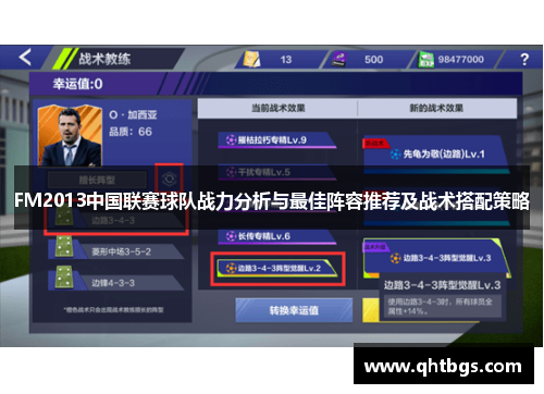 FM2013中国联赛球队战力分析与最佳阵容推荐及战术搭配策略